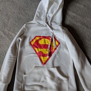 White Superman Hoodie